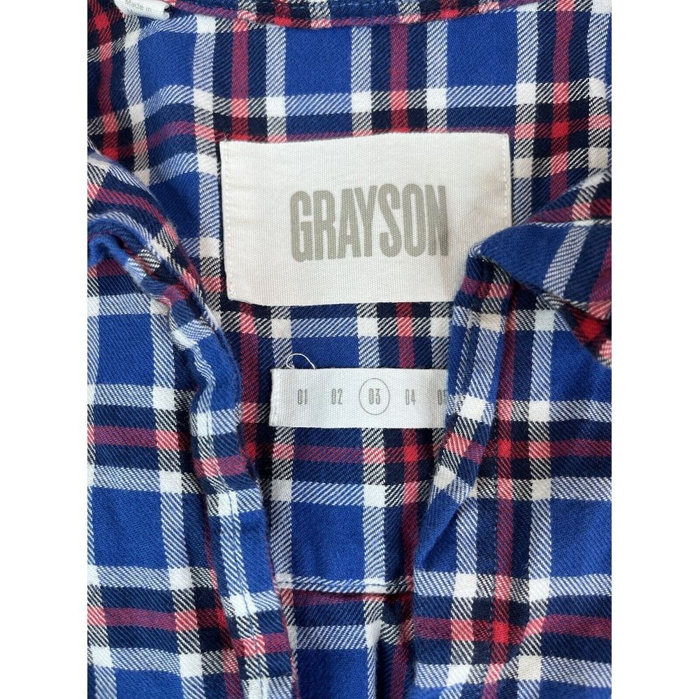 Grayson The Hero Flannel Shirt Women's Blue Red Plaid LS Frank & Eileen - Sz 03 - Picture 6 of 7